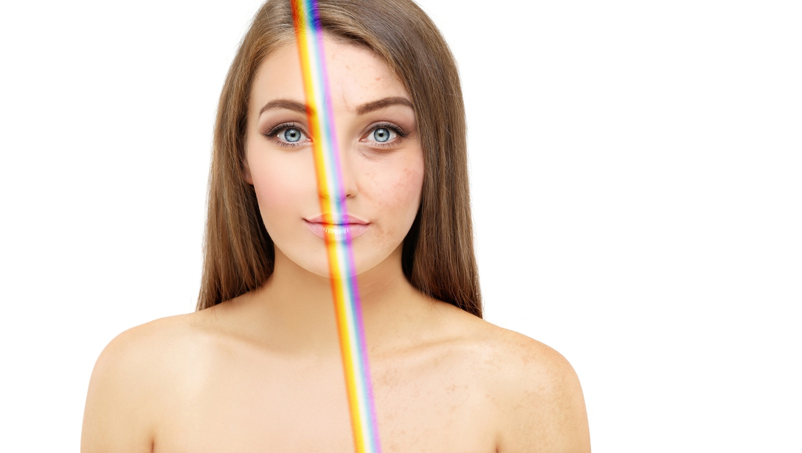 młoda kobieta, na której pokazało wpływ promieniowania UV na stan skóry